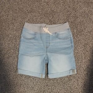 WONDER NATION Light Blue Denim Shorts with Gray Waistband